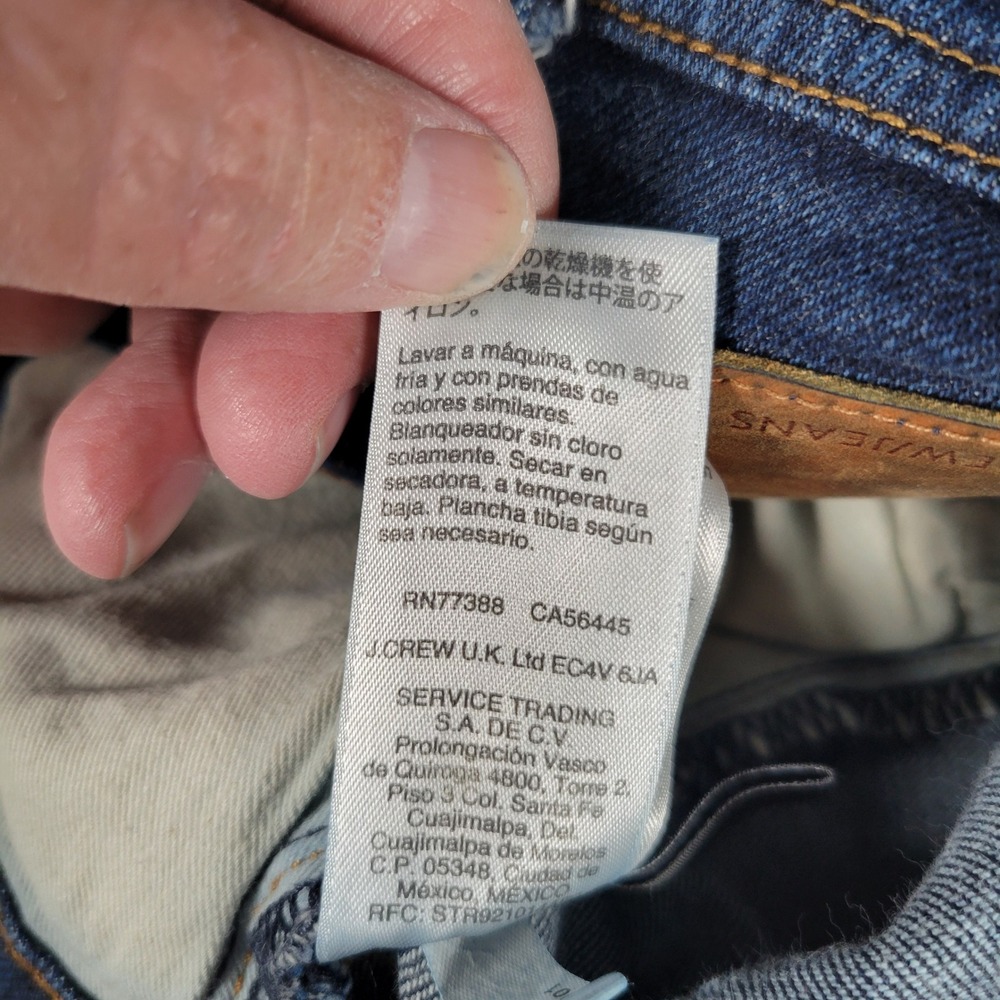 J.Crew Jeans Mens 34x32 Dark Wash Indigo Stretch Denim Pants J5187 HO18 - Picture 11 of 15